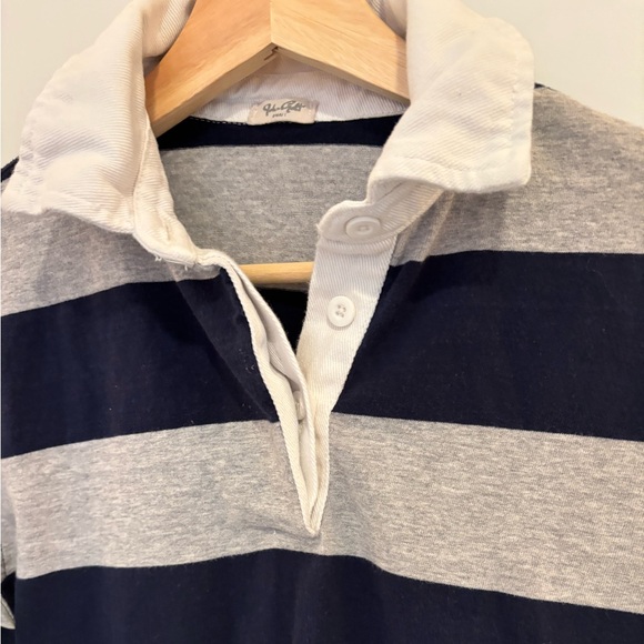 Brandy Melville Navy and Gray Striped Long Sleeve Top - Picture 4 of 6